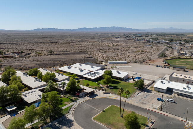 Needles Middle School offers a sprawling campus when viewed from above.