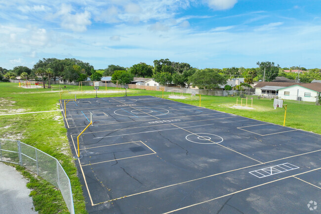 Basketball courts at Croton Elementary School.