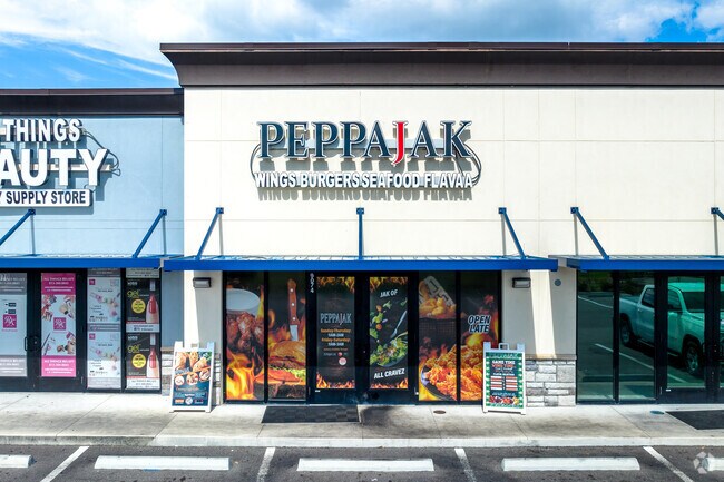 Locals can indulge in a juicy burger and loaded fries at PeppaJak's.