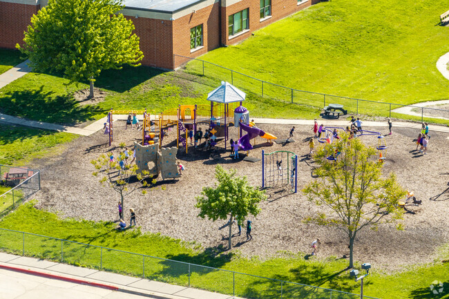 The ample green space and playground equipment ensures fun recess time at Oviatt Elementary.