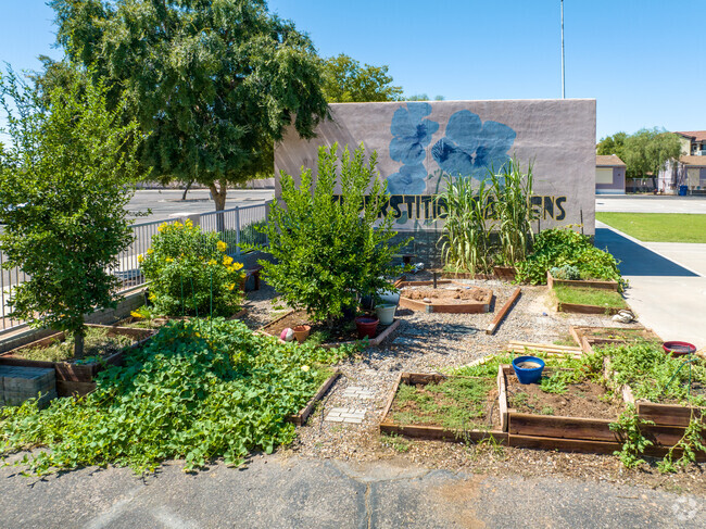Superstition High School includes a garden maintained by students.
