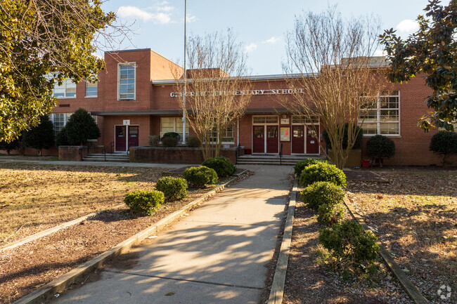 A view of the entrance of G.H. Reid Elementary School.