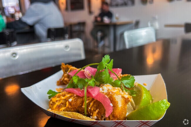 The savory popular fish tacos at Shoots in Downtown Oceanside.