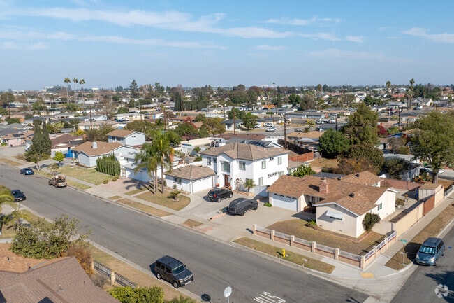The Garden Grove neighborhood offers many different architectural style homes.