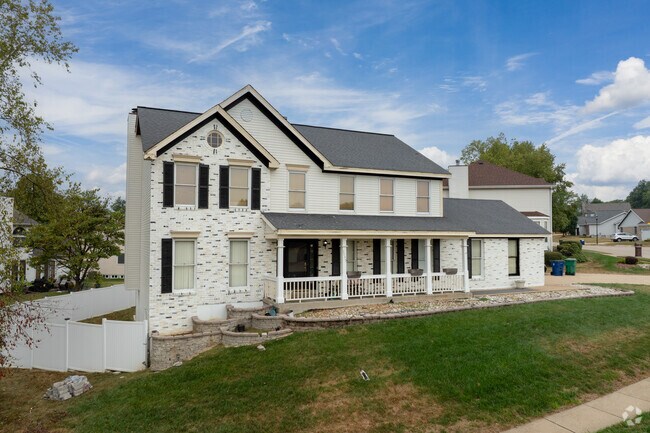 Custom-built homes appear across newer subdivisions.