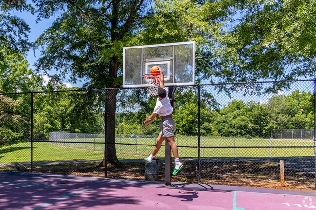 The basketball courts at L.C. Coleman park are popular with the younger residents.