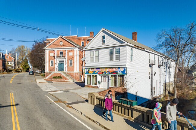This Greenville family takes a morning walk through the small downtown area.