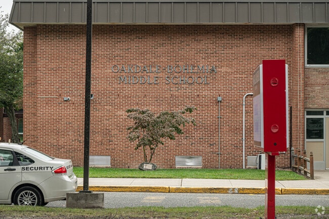 Mounted on the wall is the proud name of the school.