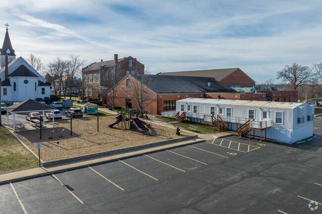 St. Theodore School has a playground and extra classrooms around back.