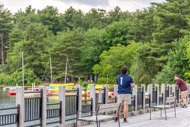 Grab your friends and enjoy some fishing on Lake Cochituate near Saxonville.