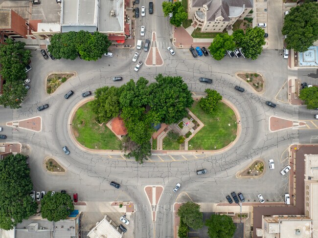 New Braunfels Main Plaza is the heart of the historical downtown.