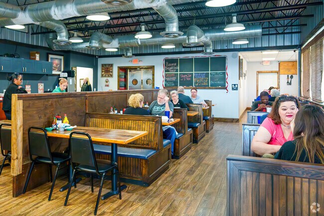 Titusville residents enjoy gravy-soaked biscuits at the Downtown Diner.