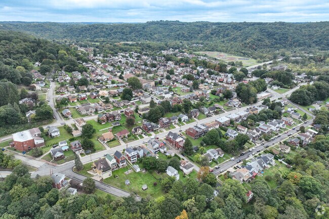 Aerial of Trafford facing West.