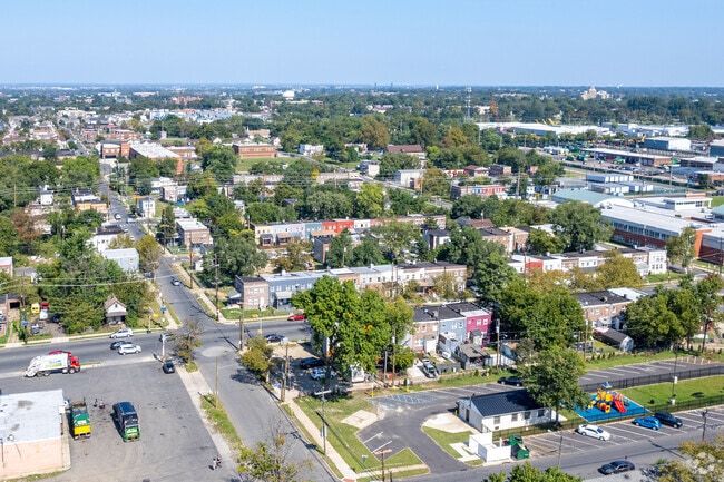 Morgan Village in Camden, NJ consists of gridded streets of affordable housing.