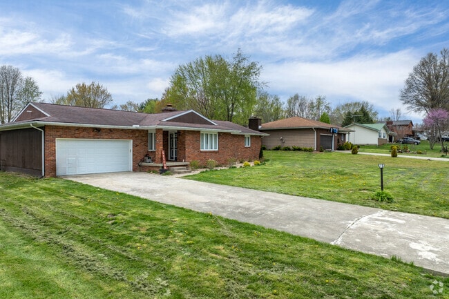 Stanford is a rural place with a neighborly feel and is close to busier areas of Bloomington.