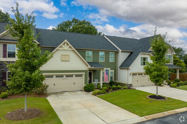 Townhouses with private back yards are popular.