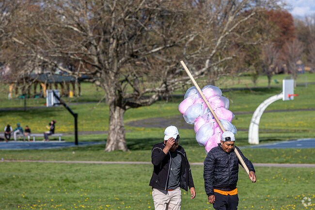 Vendors sell cotton candy in Sheldon Charter Oak.