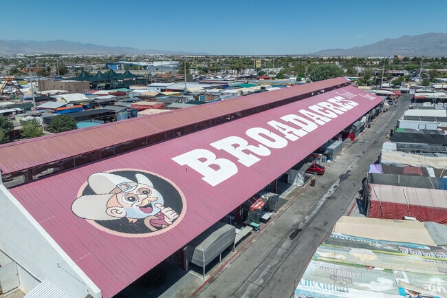 Broadacres is a flea market with a vast array of tented vendors in Downtown North Las Vegas.