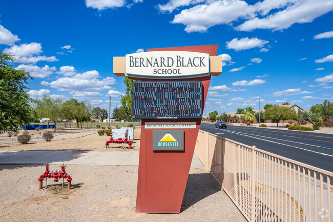 Welcoming students at Bernard Black Elementary School in Phoenix.