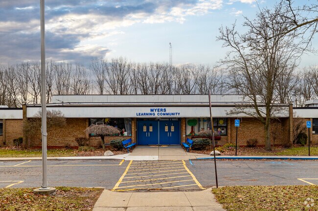 Main entrance to Myers Elementary School.