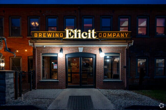Elicit Brewing Company is located in an old paper mill on Adams St. just north of Verplanck.