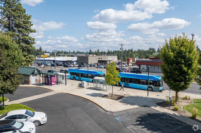 The Five Mile park and ride offers alternative transportation into downtown Spokane.