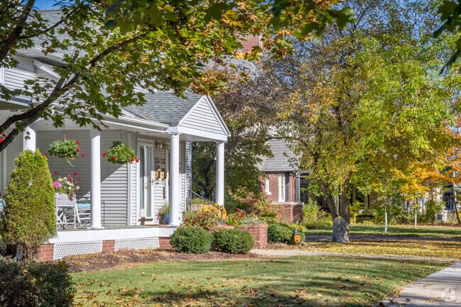 Mature trees line the residential streets of Athletic Park.