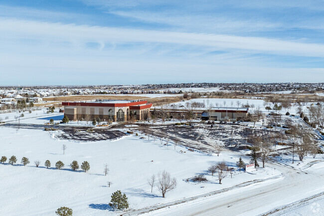 An overview of the large campus at Life Christian Academy in Westminster, Colorado.