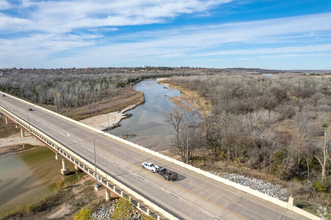 The James C. Nance Bridge sits over the Canadian River near Lexington.