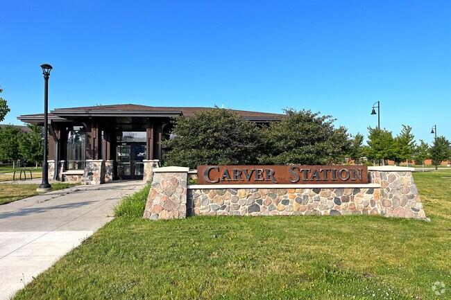 Carver Station serves as park-and-ride for SouthWest Transit bus transportation.