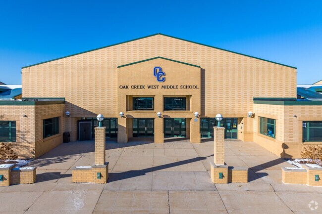 The entry at Oak Creek West Middle School.