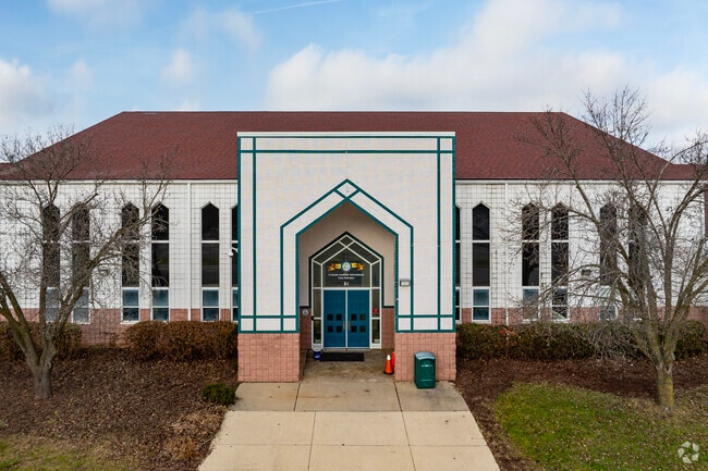 Gym entrance at Crescent Academy International.