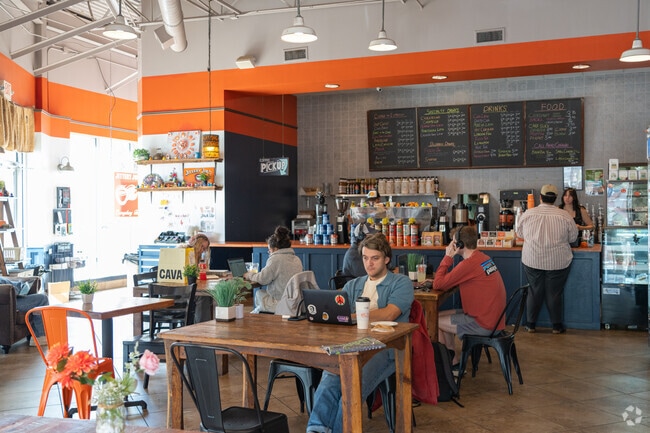 Green - Crestwood has everything from grocery stores to coffee shops.