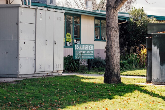 The signage of Schallenberger Elementary School in San Jose, California.