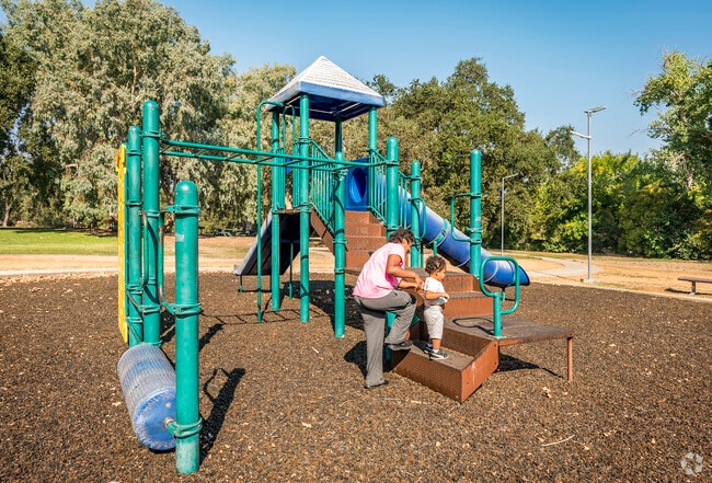 Families rush to the playground at Arcade Creek Park in North Highlands on the weekends.