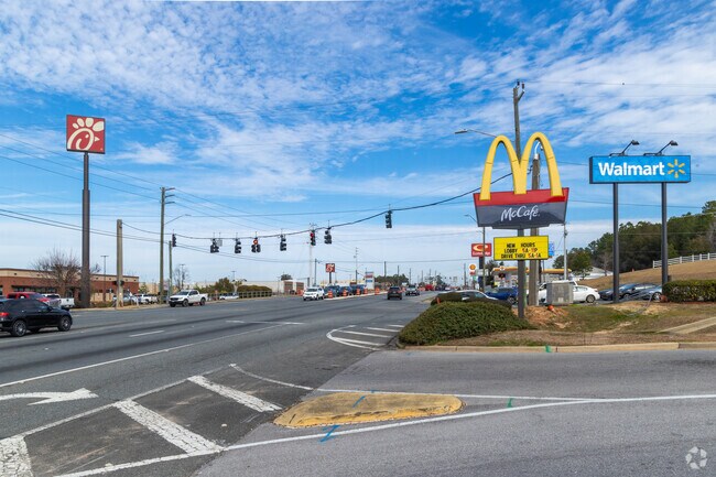 When exiting the interstate to the North in Crestview you immediately head uphill.
