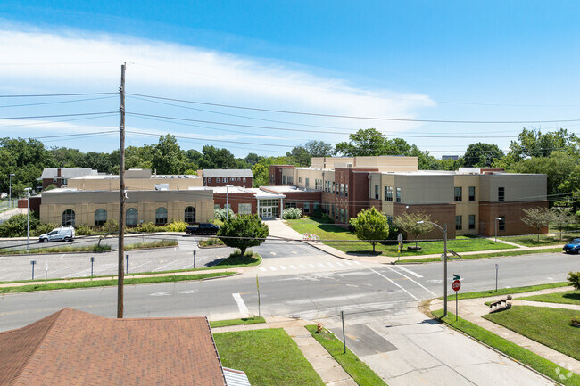Pershing Elementary School offers a nurturing learning environment.