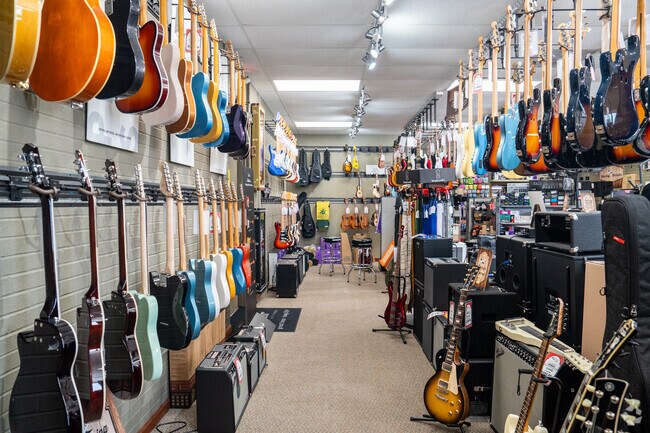 Mimosa Place's Lafayette Music Company has a wide selection of musical instruments for sale.
