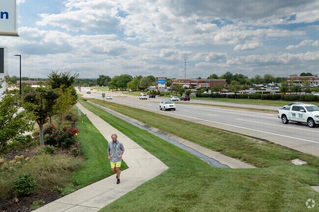 Smithton Ridge residents use the sidewalks for a jog along West Broadway.