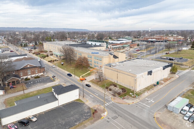 New Albany Senior High School provides vital educational resources to the neighborhood.
