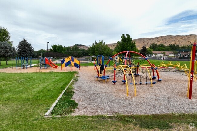 Cynthia Mann Elementary School features a sizeable playground for its students.