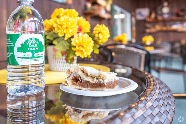 In addition to a restaurant, Royal Oak Farm in Alden has delicious baked goods and apple bars.