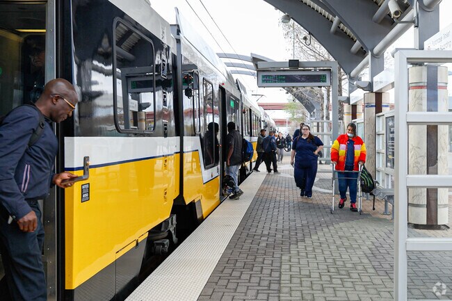 Residents of Southeast Carrollton use the Dart Rails for traveling throughout the city.