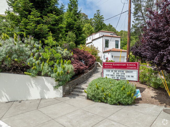 Hoover Elementary's welcoming entrance in Burlingame.