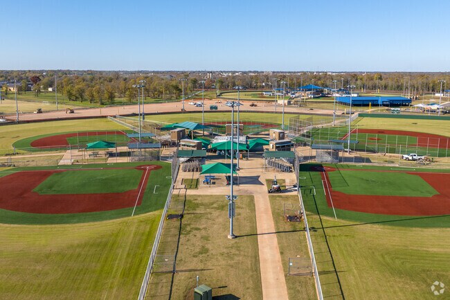 Residents of Ferguson enjoy playing baseball at the Sports Complex.
