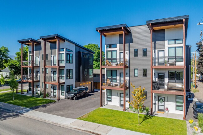 Some newly built condos blend traditional and modern architecture.