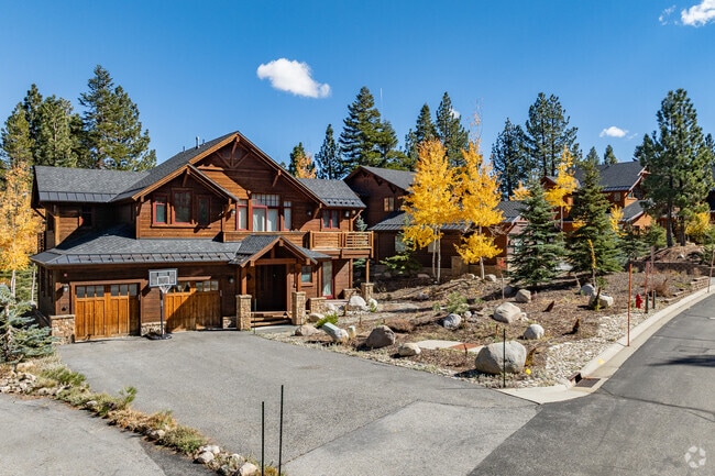 A row of chalet-inspired homes wait for the Winter flurry of residents in Mammoth Lakes.
