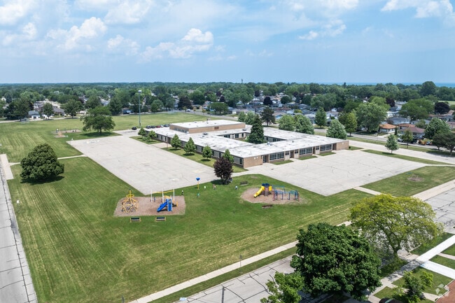 Harvey Elementary School has a great playground and outdoor space for kids.