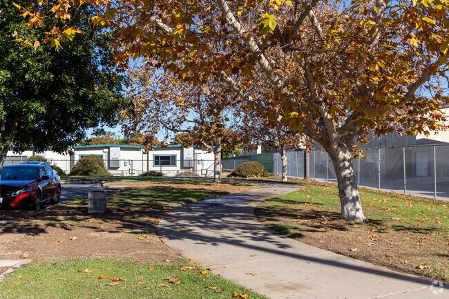 A pathway leading to Johnson Elementary School in El Cajon.