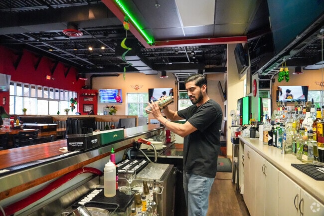 Velocity Wings near Silver Lake has some of the best bartenders and drinks.